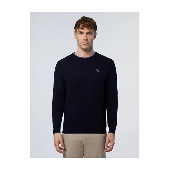 NORTH SAILS Pullover Uomo in Cashmere con Logo Ricamato sul Petto
