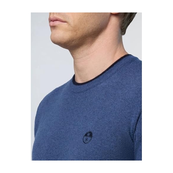 NORTH SAILS Pullover Uomo in Cashmere con Logo Ricamato sul Petto