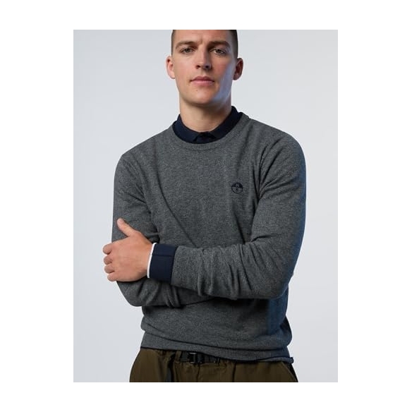NORTH SAILS Pullover Uomo in Cashmere con Logo Ricamato sul Petto