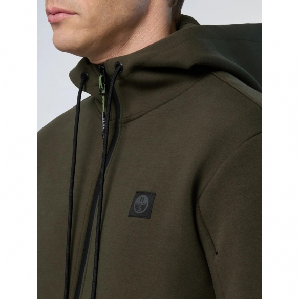 NORTH SAILS Felpa Uomo in Scuba con Zip e Cappuccio