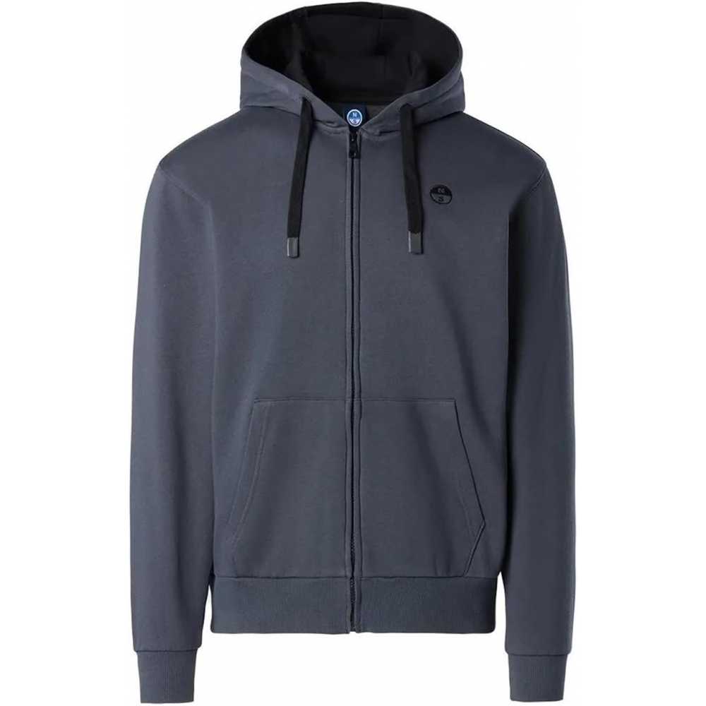 NORTH SAILS Felpa Uomo con Zip e Logo...