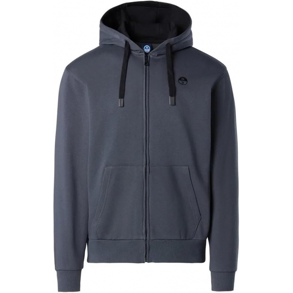 NORTH SAILS Felpa Uomo con Zip e Logo Ricamato