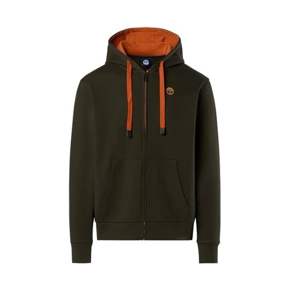 NORTH SAILS Felpa Uomo con Zip e Logo Ricamato
