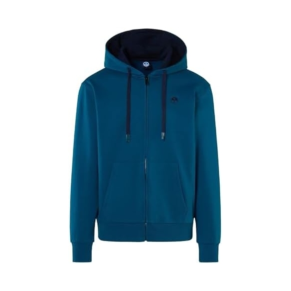 NORTH SAILS Felpa Uomo con Zip e Logo Ricamato