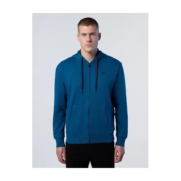 NORTH SAILS Felpa Uomo con Zip e Logo Ricamato