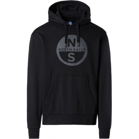 NORTH SAILS Felpa con Cappuccio con Maxi Stampa del Logo e Tasca a Marsupio