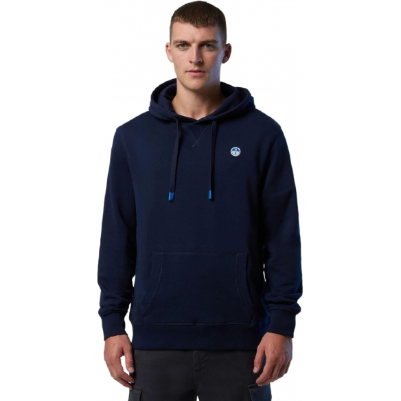 NORTH SAILS Felpa con Cappuccio Uomo con Mini Logo e Tasca a Marsupio