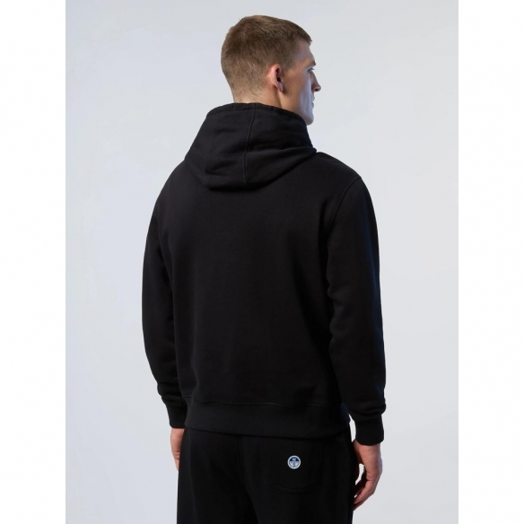 NORTH SAILS Felpa con Cappuccio Uomo con Mini Logo e Tasca a Marsupio