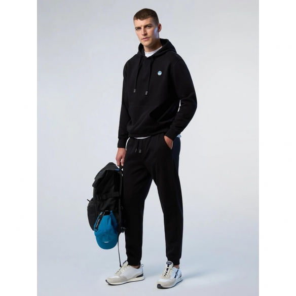 NORTH SAILS Felpa con Cappuccio Uomo con Mini Logo e Tasca a Marsupio