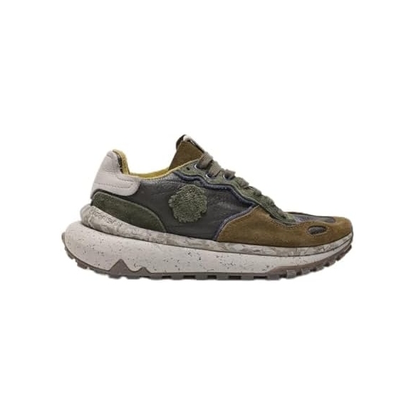 SATORISAN Chacrona Metta Buckingham Dark Olive - Sneaker Casual Uomo in Ecopelle