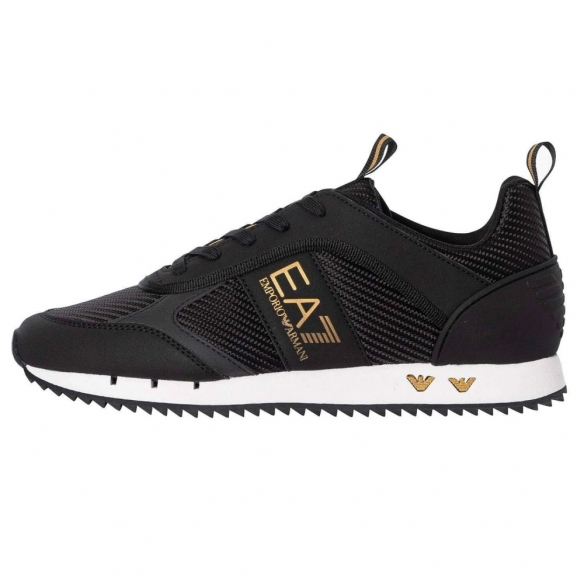 EA7 Sneakers Casual da Uomo Black & Gold Suede