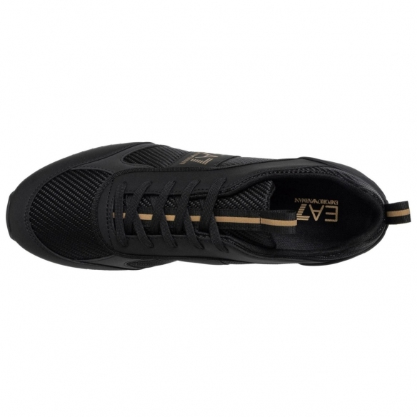 EA7 Sneakers Casual da Uomo Black & Gold Suede