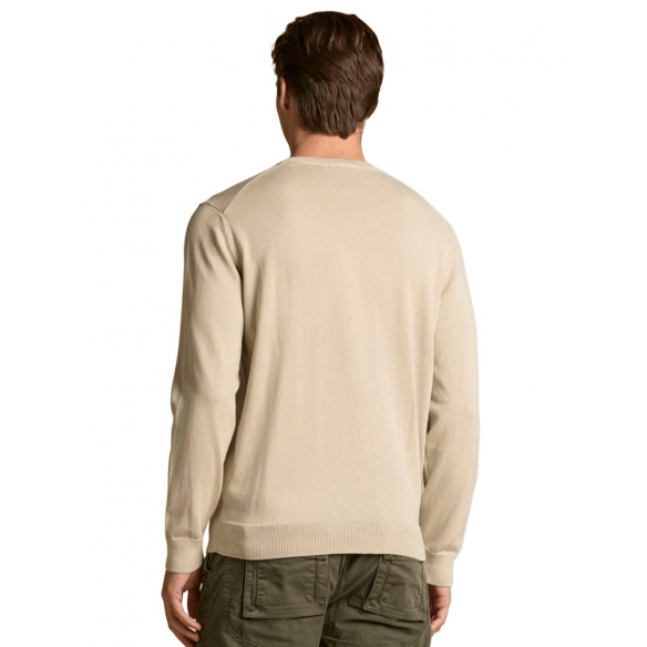 Aeronautioca Militare Maglia girocollo in cotone tinto filo (Pellican)