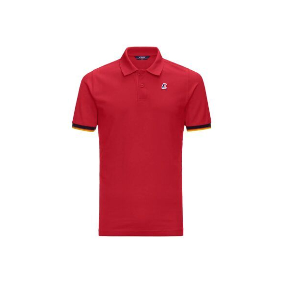 K-Way Polo Uomo Contrast Stretch (Rosso, XS)