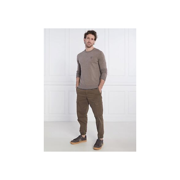 Aeronautica Militare Maglia Girocollo Uomo in Pura Lana (Beige Melange)