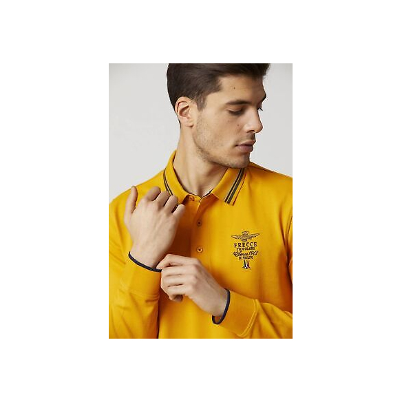 Aeronautica Militare Polo Basica Frecce Tricolori in piqu? (Dark Yellow)