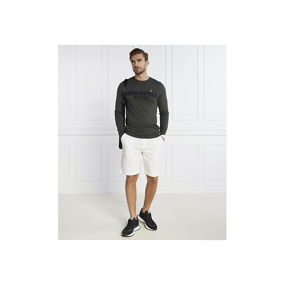 Aeronautica Militare Maglia M.L. in Cotone con Ricamo Logo 3D (Dark Green)