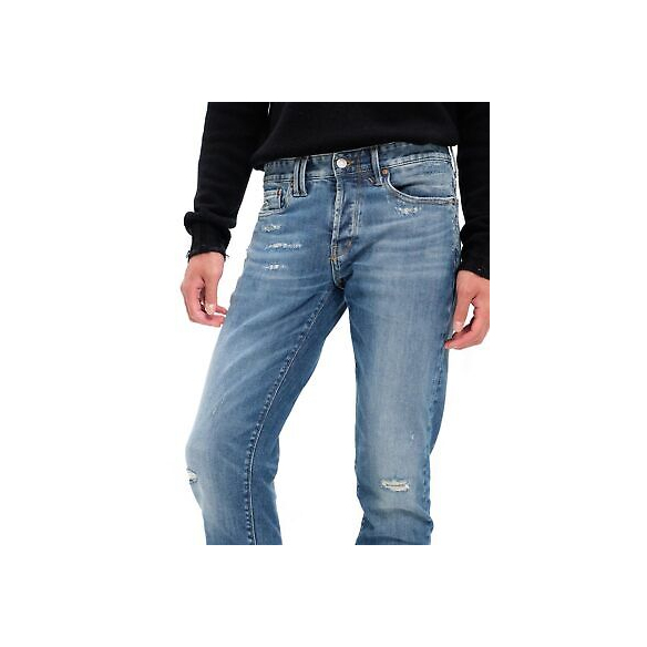 CYCLE Jeans Bone Comfort Skinny Hand Made Repaired Cloudy Wash Blu P508 Azzurro