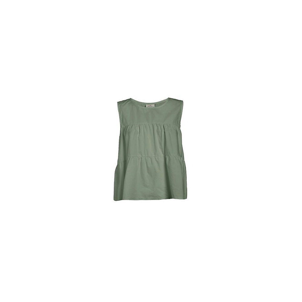 DEHA Canotta Peplum in Popeline (Leaf...