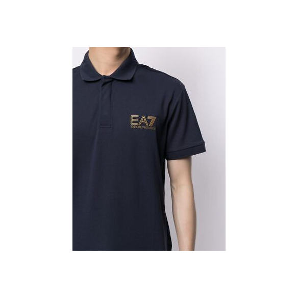 EA7 Polo Uomo Train Gold Label Pima Pique (Blu Navy)