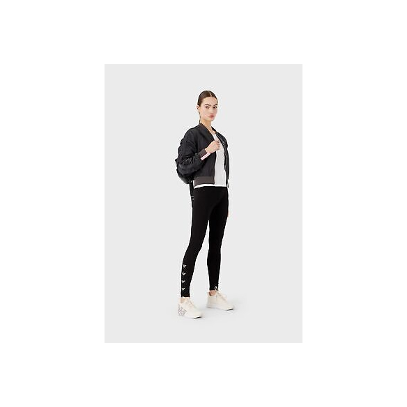Emporio Armani EA7 T-Shirt Girocollo Sparkle in Cotone (White)