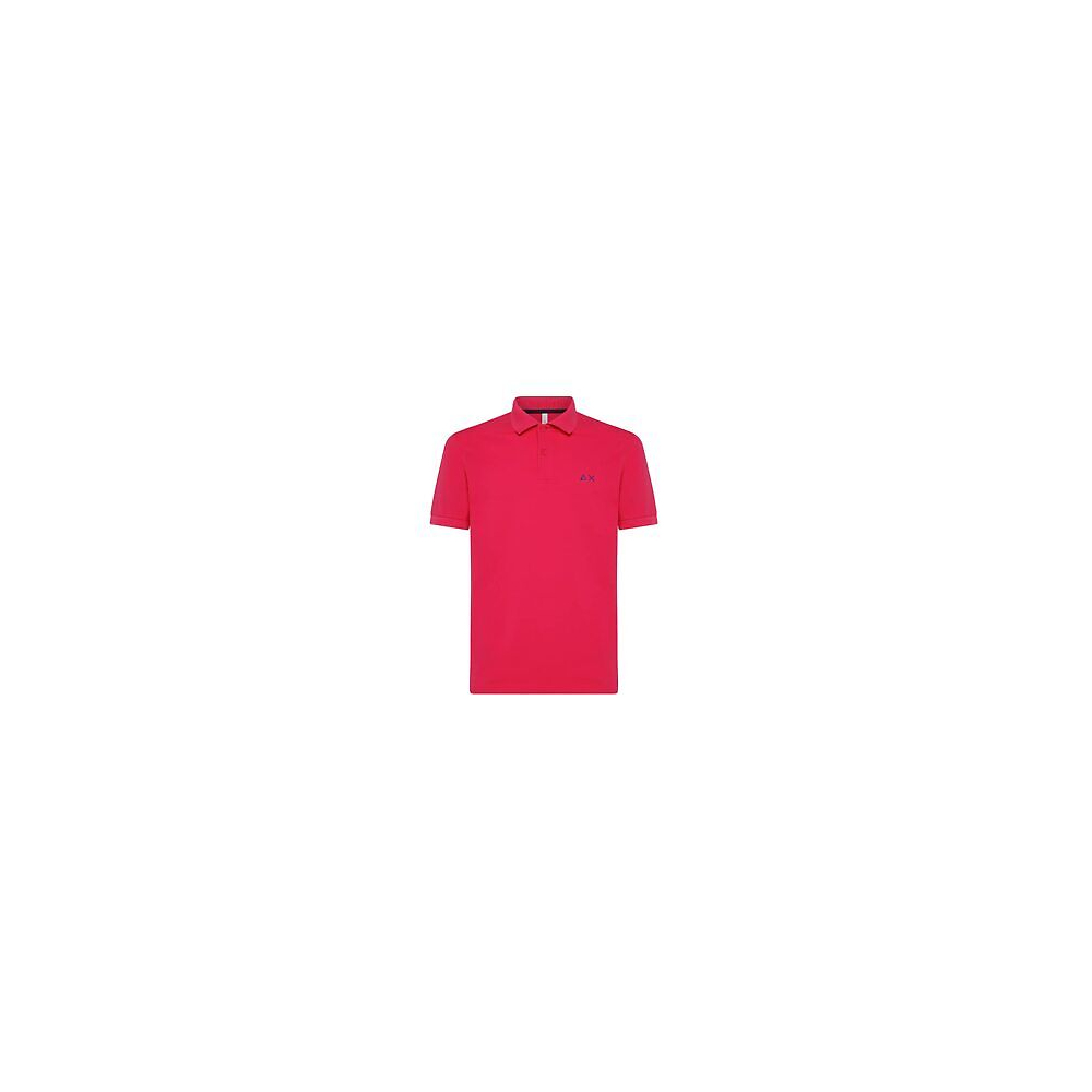 SUN68 Polo Solid S/S (Fuxia)