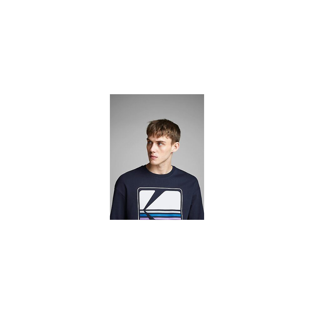 JACK & JONES Snap Sweat Crew Neck...