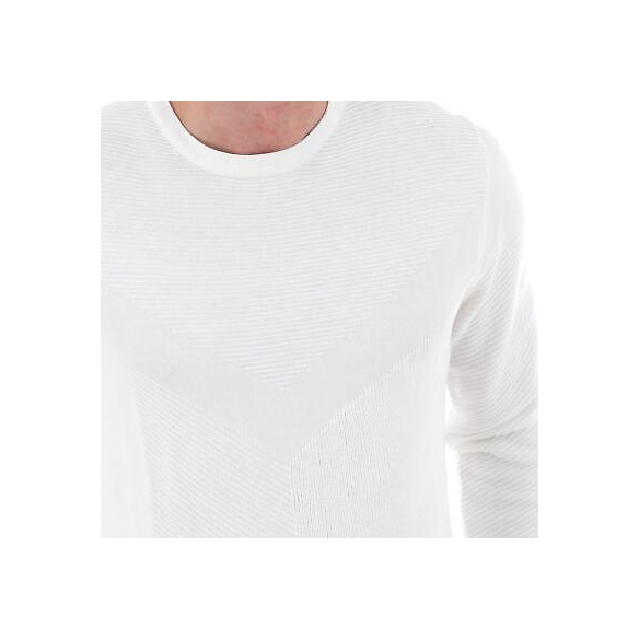 Jack&Jones Pull Uomo L a Manica Lunga Bianco 12163320 JCOMOON Knit Crew Neck