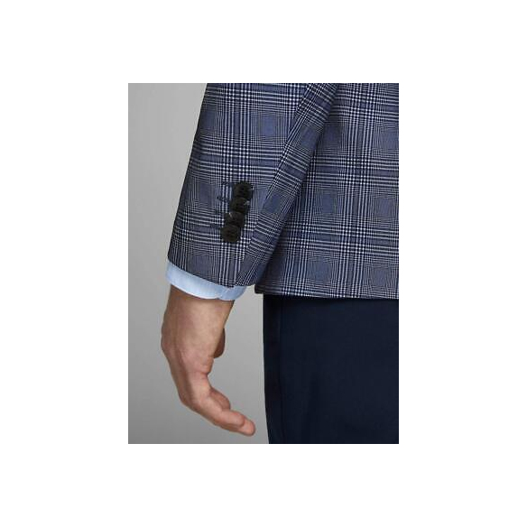 JACK & JONES - Blazer da Maschio, a Quadretti Navy Scuro 52