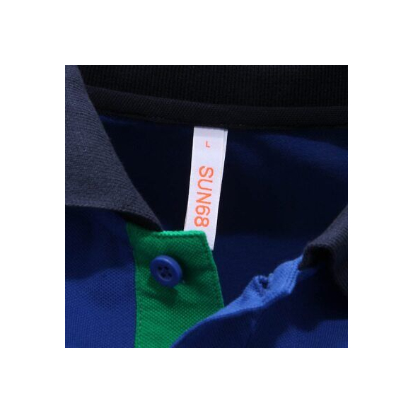 SUN 68 0675AH polo uomo bluette cotton polo man-S