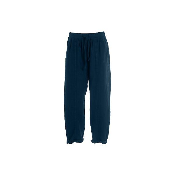 DEHA Pantalone in Lino Donna Pantaloni Sportivi Blu XL
