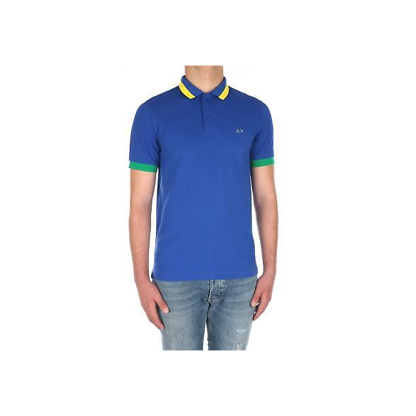 SUN68 Polo Maniche Corte Uomo Royal