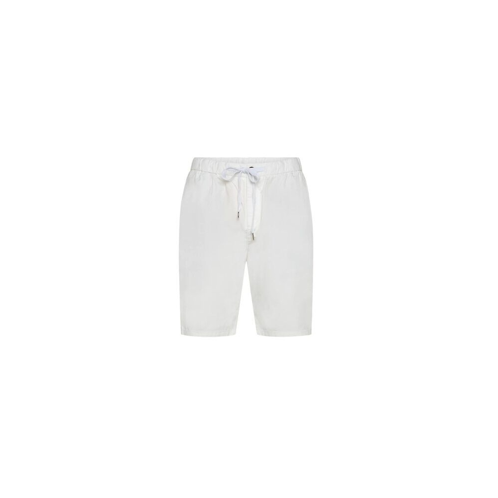 SUN68 Bermuda Uomo Coulisse Solid B33107 Bianco PE23 in Cotone Regolabile