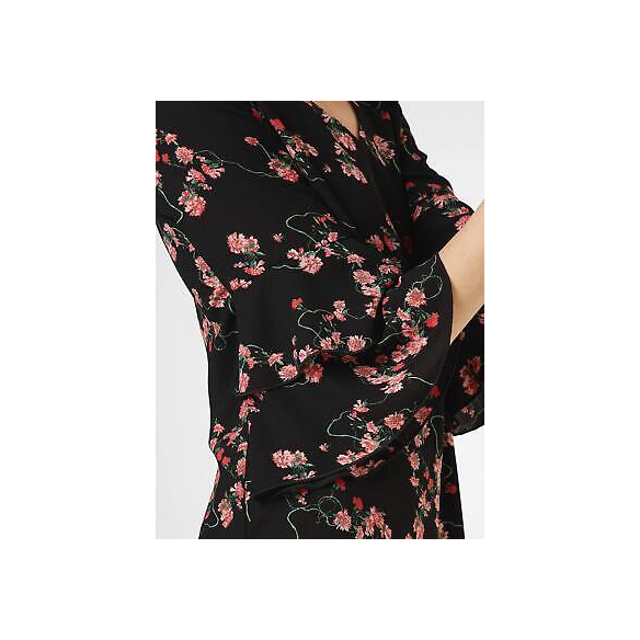 Vero Moda Vmlala 7/8 Short Straight Dress D2-3 Vestito, Nero (Black AOP: Lala