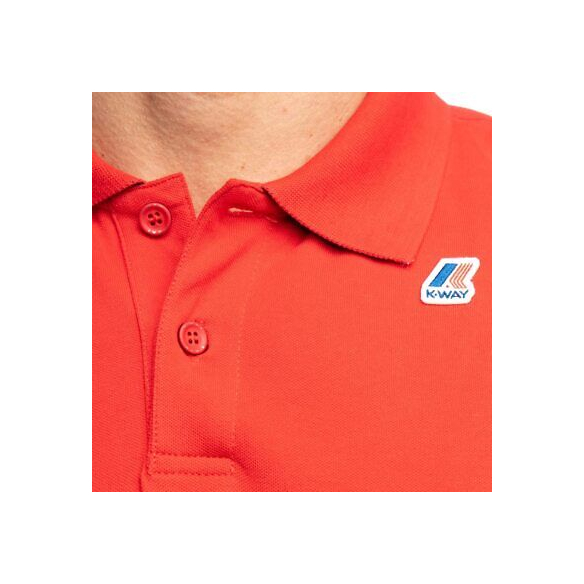 K-Way Polo Uomo Contrast Stretch (Rosso, XS)