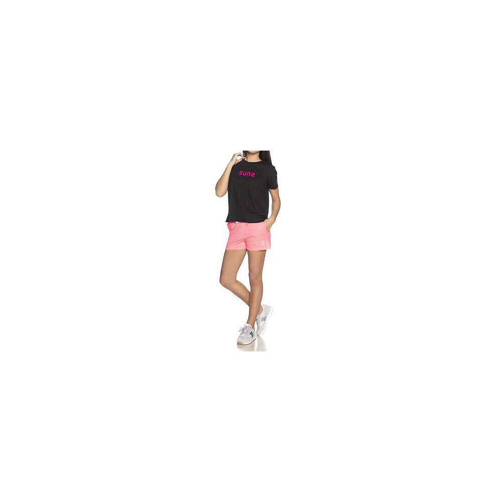 SUNS - T-Shirt Nera in Cotone con...
