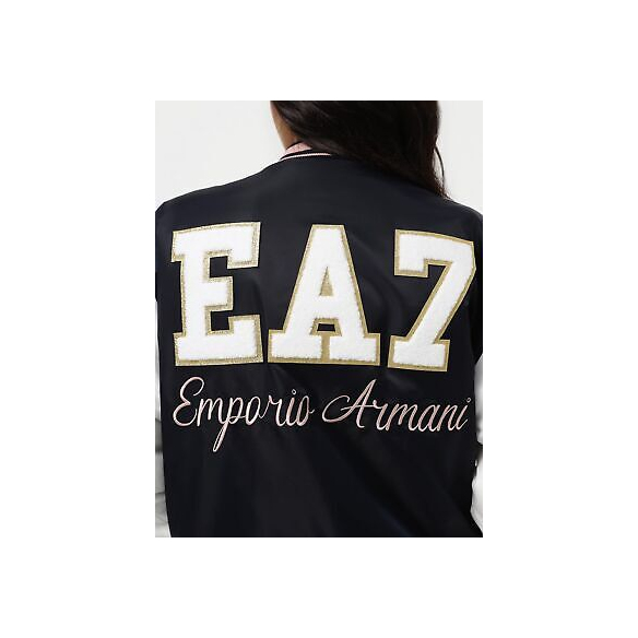 Emporio Armani EA7 Giacca Donna Bomber University Squad (Blu Navy, Taglia S)