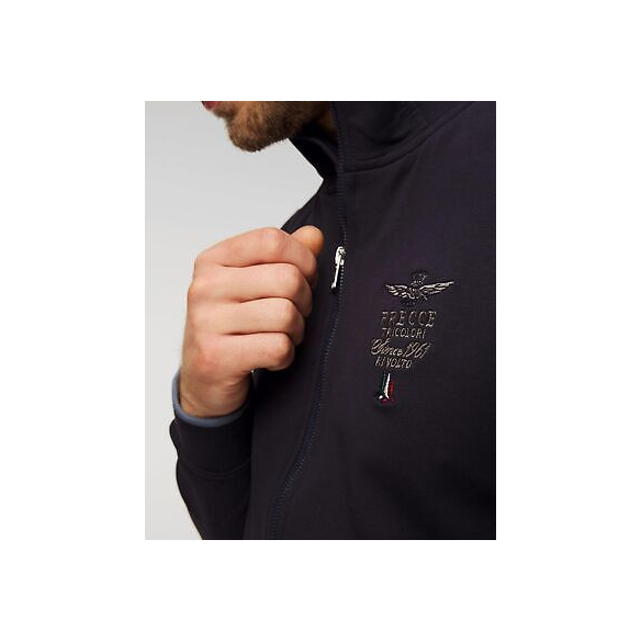 Aeronautica Militare Felpa Frecce Tricolori Cotone Stretch (Blu Navy)