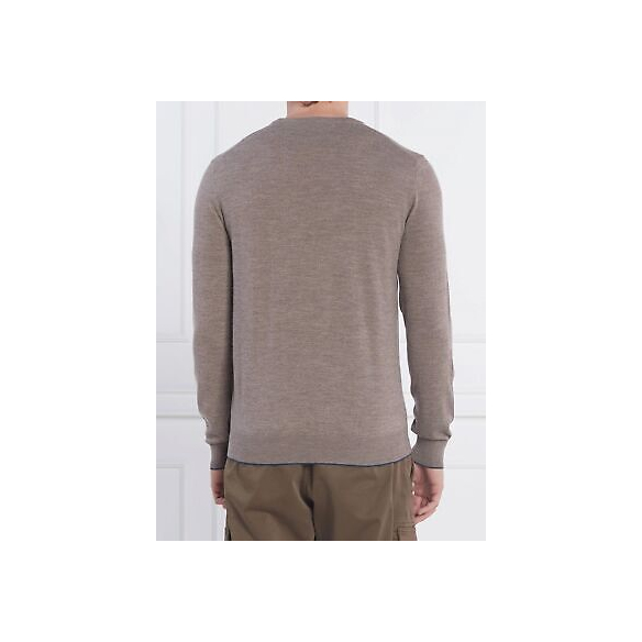 Aeronautica Militare Maglia Girocollo Uomo in Pura Lana (Beige Melange)