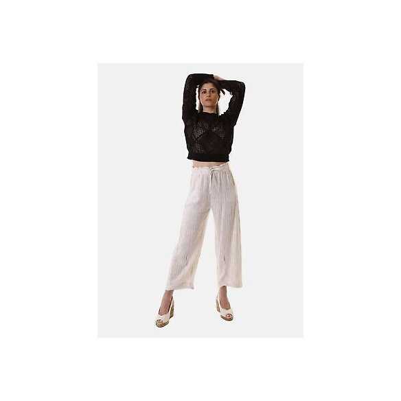 DEHA Pantaloni in Lino Wide-Leg (Cloud Cream)