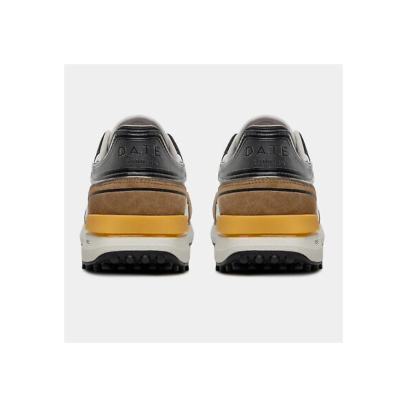 D.A.T.E. Sneakers Uomo Lampo Nylon (White-Beige)