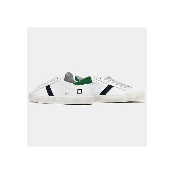 Sneakers Uomo D.A.T.E. Bianco Verde Hill Low Calf