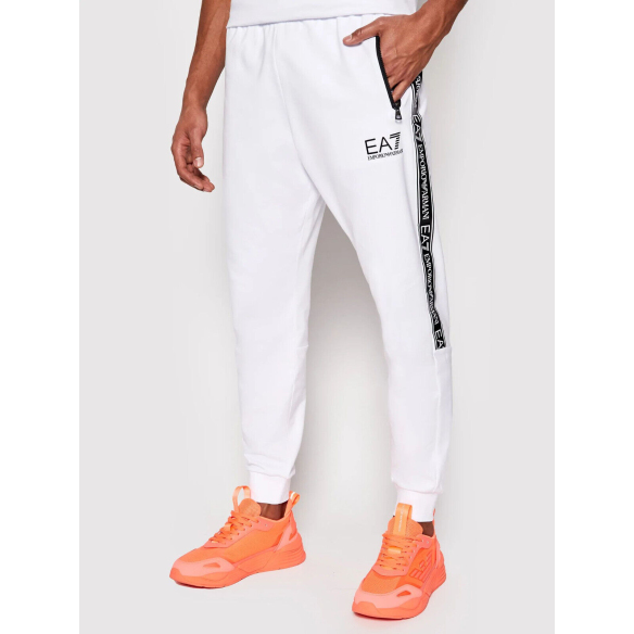 Emporio Armani EA7 Pantaloni da Tuta con Nastro logato (White)