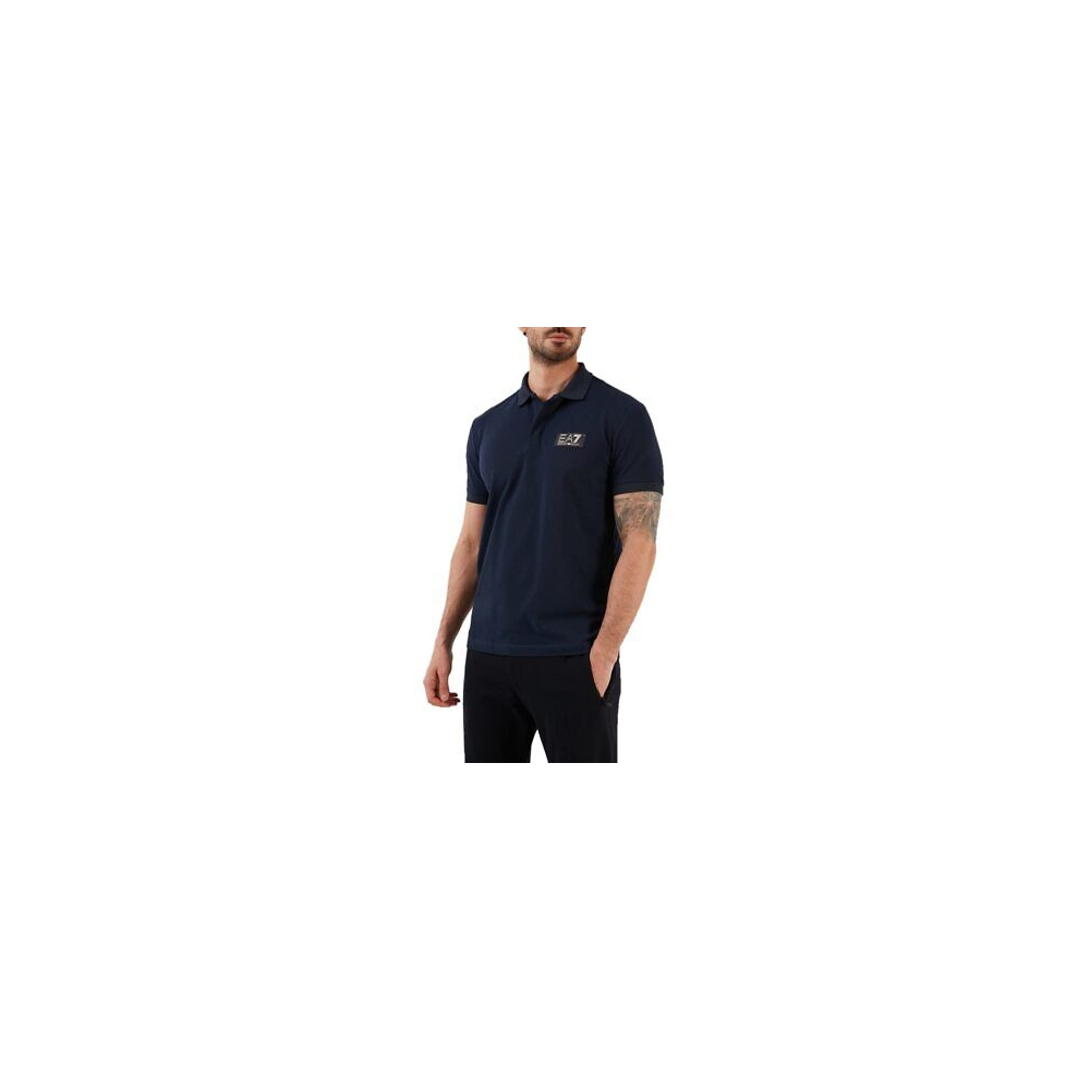 EA7 Polo Gold Label in Cotone Pima...