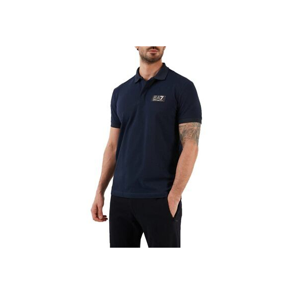 EA7 Polo Gold Label in Cotone Pima (Blu Navy)