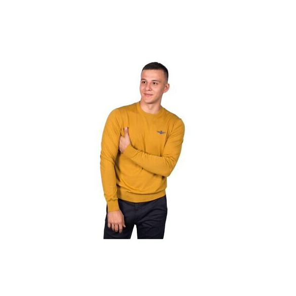 Aeronautica Militare Uomo Maglia Girocollo 212MA1351L416 XXL Giallo 57443 OCRA