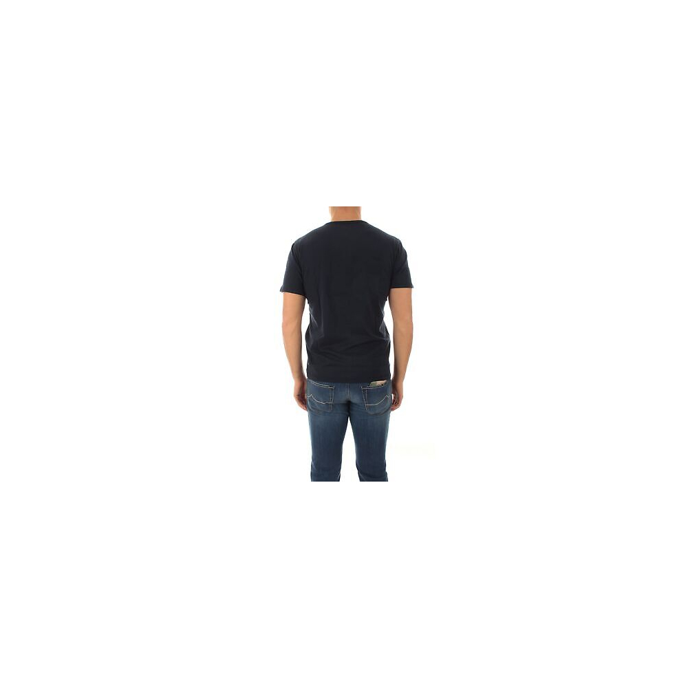 SUN68 T-Shirt Uomo Round Solid Pocket...