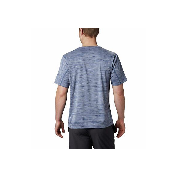 Columbia Zero Rules, Maglia a maniche corte, Uomo, Blu (Carbon Heather), S,