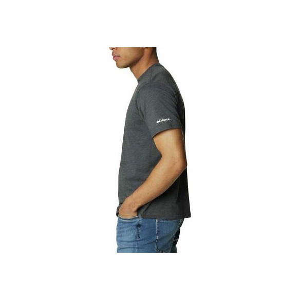 Columbia Trek Logo Short Sleeve, T-Shirt a Maniche Corte, Uomo, Nero (Shark