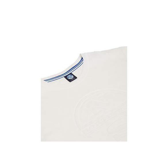 NORTH SAILS Jersey Maglietta da Uomo in Marshmallow - 100% Cotone di Stile di